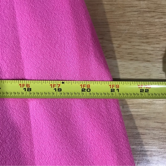 VINTAGE 70s Hot Pink Formal Maxi Dress Lace Crew Neck Long Sleeve Small Medium - Picture 14 of 16